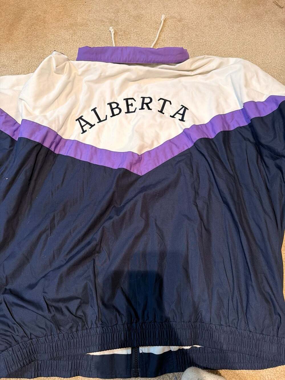 Vintage Nittaku Action Wear Alberta Chevron Windbreaker Jacket size Large